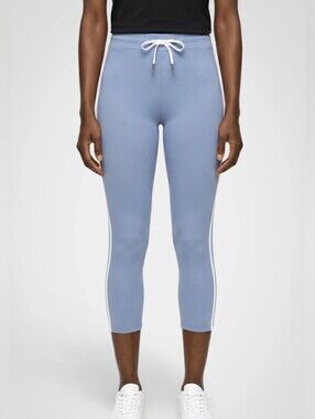 KYODAN | Women's Blue/White Fluxa Drawstring Waist High-Rise Capri Leggings